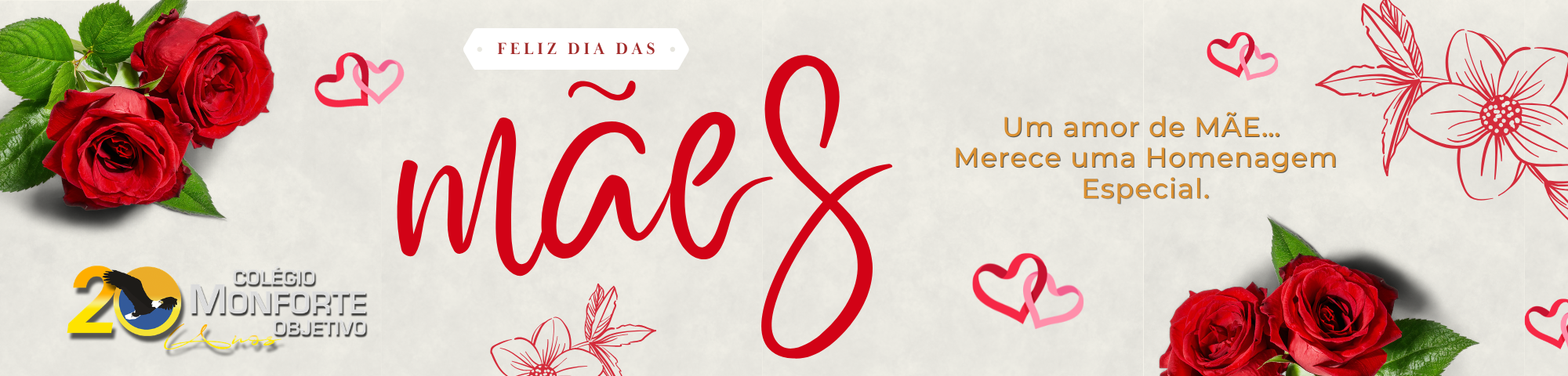 Homenagem ao Dia das Mães emociona famílias no Colégio Monforte