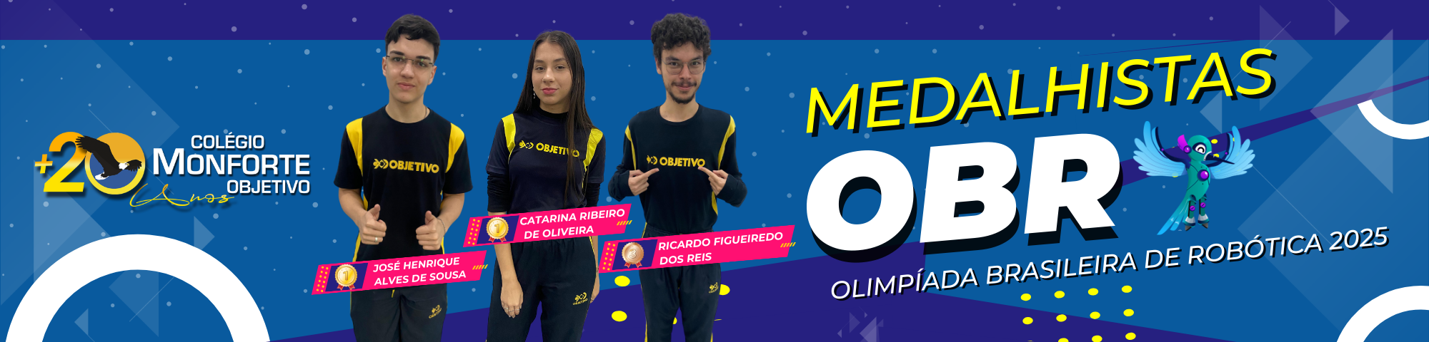 Alunos do Colégio Monforte são destaques na Olimpíada Brasileira de Robótica 2025