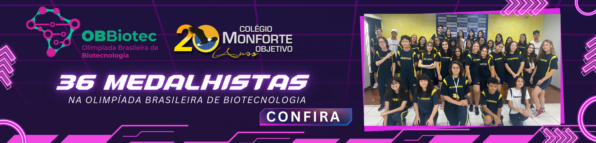Monforte conquista título de "Escola Destaque 2023" na Olimpíada Brasileira de Biotecnologia (OBBiotec)