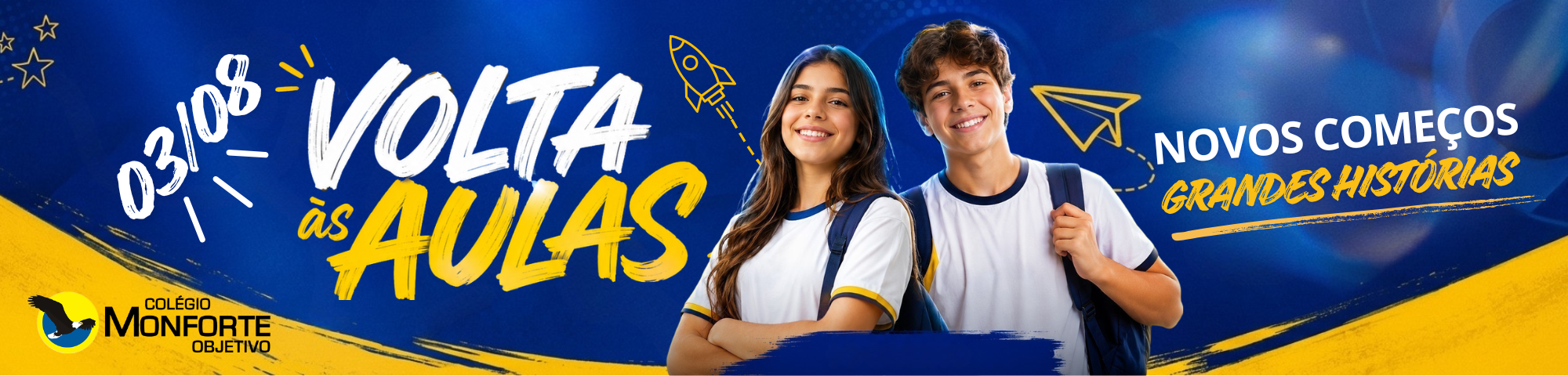 A contagem para a VOLTA ÀS AULAS já começou!